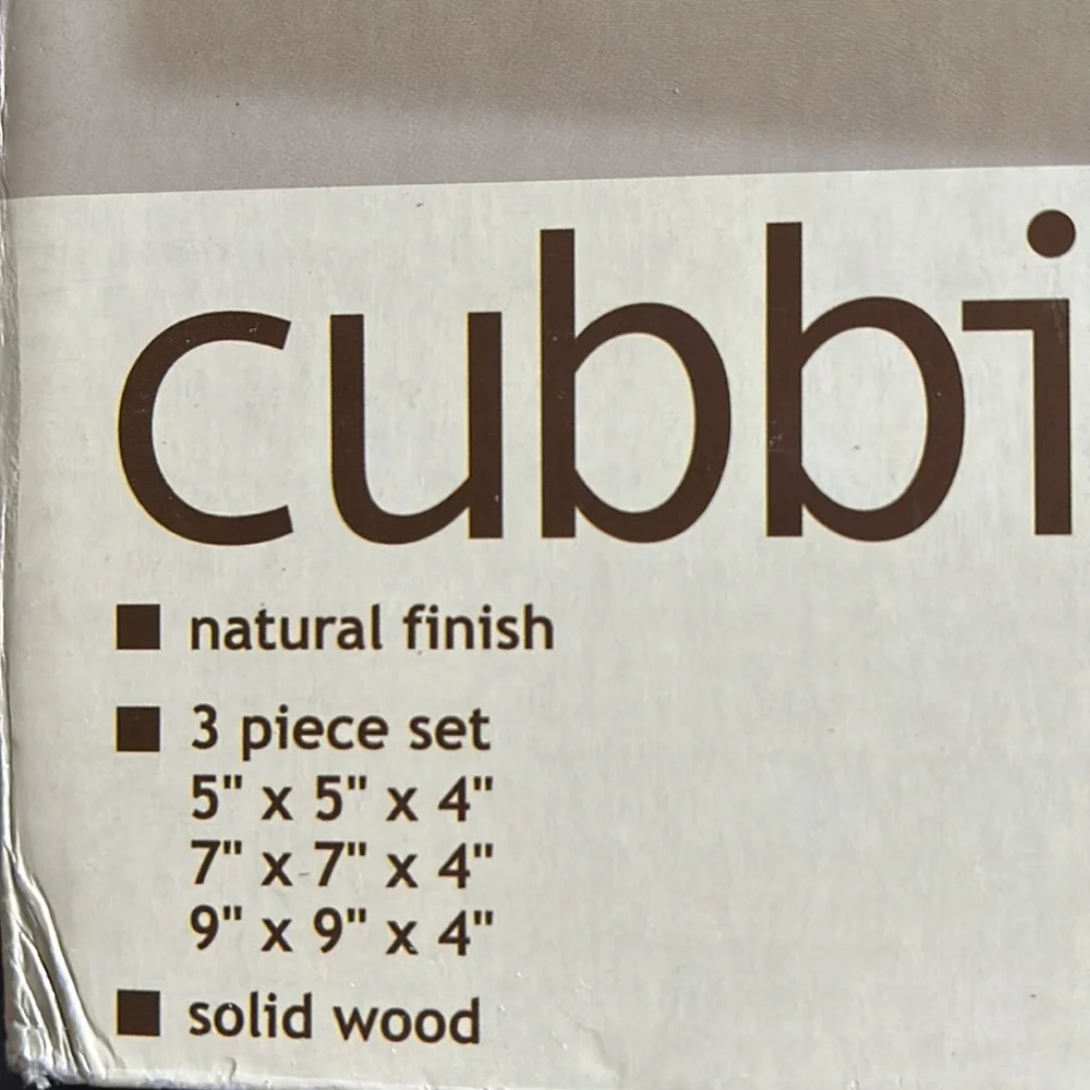 Cubbi Solid Wood Box Shelves - Brand New in Box